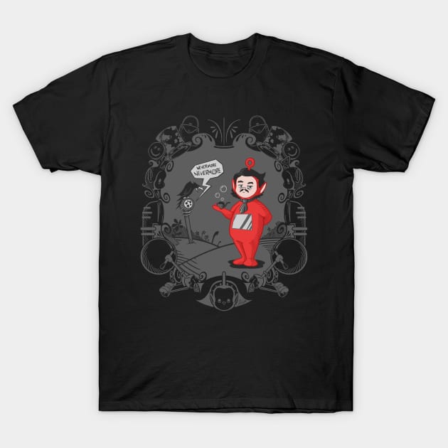 O'er The Hills and Nevermore T-Shirt by Ducktape